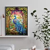 Diamond Painting-DIY Full Round Drill Stained Glass Peacock
