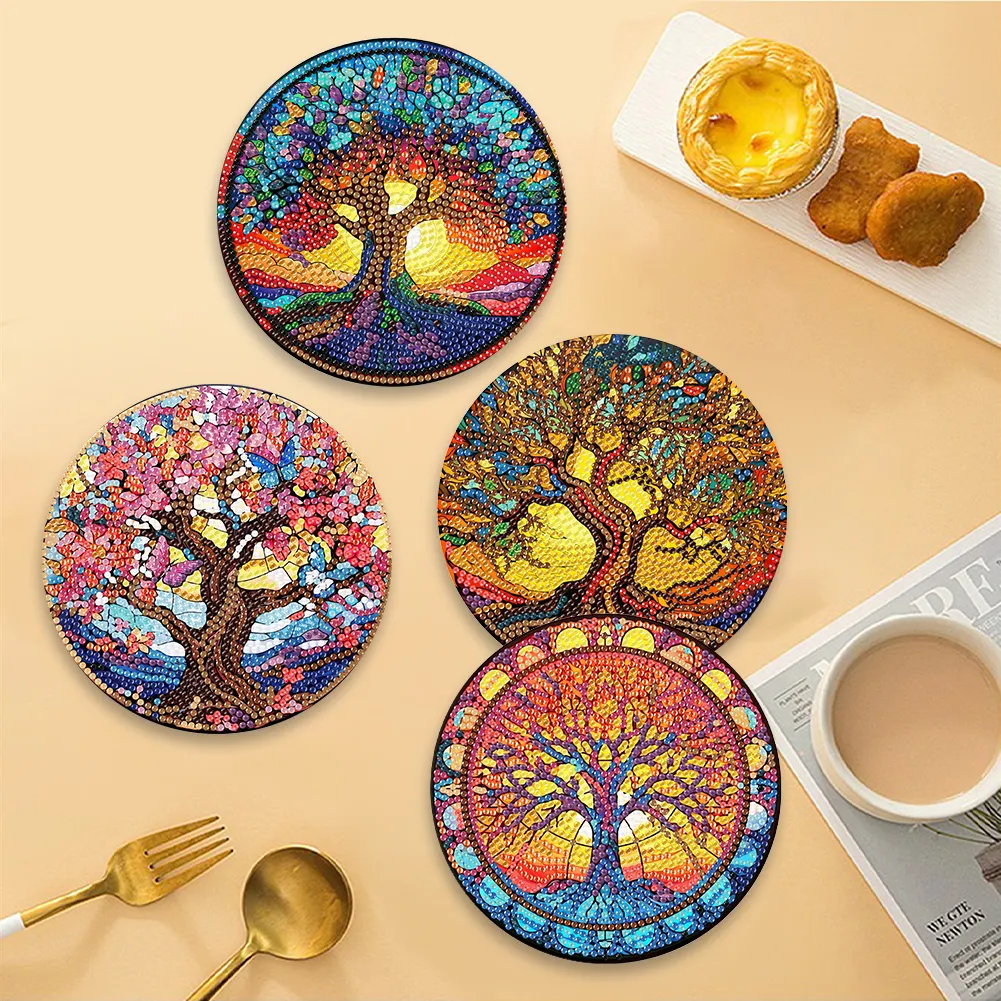 DIY Diamond Dot Kits Tree Of Life Diamond Crafts Projects for Beginners