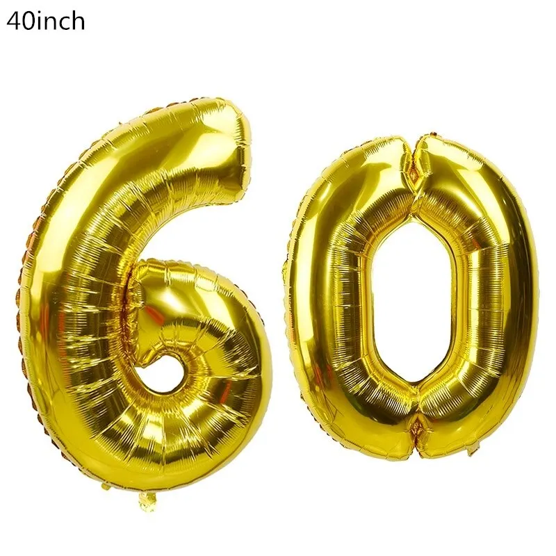 Black Gold Happy Birthday Banner Balloon Flag Adult 30th 40th 50th 60th Birthday Party Decoration Supplies Bunting Anniversary