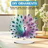 (US Only)Acrylic 2D Flat Peacock DIY Diamond Painting Desktop Ornaments Kit for Decor