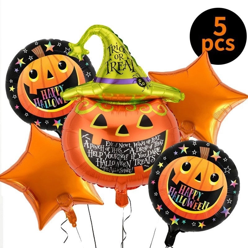 2 Pieces Halloween Geometric Aluminum Film Party Balloon