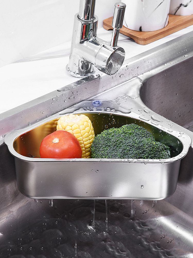 Kitchen Leftover Sink Strainer Sink Fruit Vegetable Triangular Drain Basket