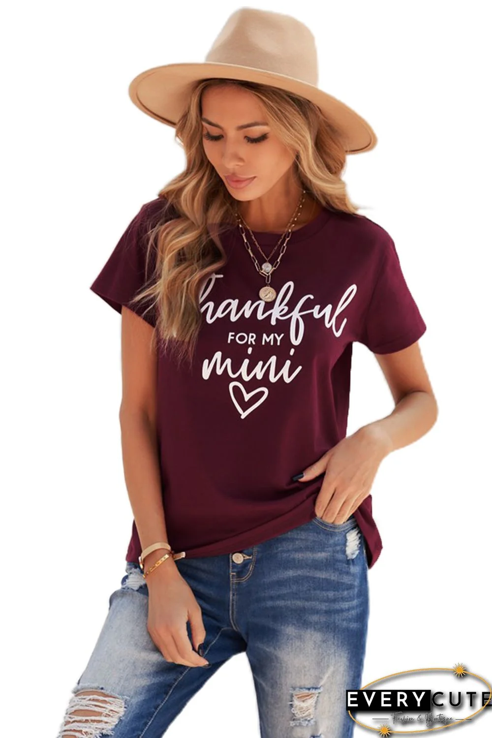 Wine Letters Print Mom Tee