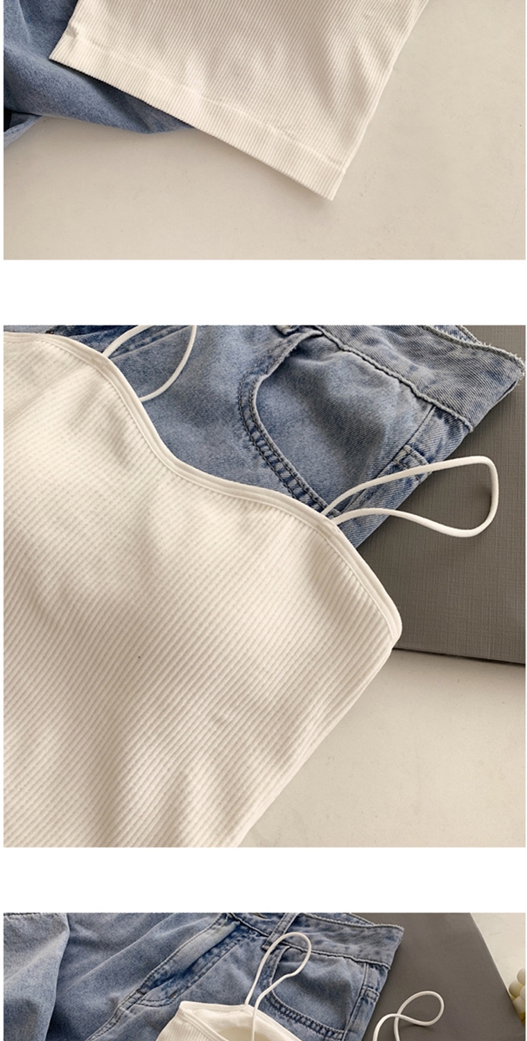 Ootddress Women Spaghetti Strap Tank Top Summer Casual Basic Sleeveless White Corset Top Streetwear Short Ribbed Knit Vest 2025