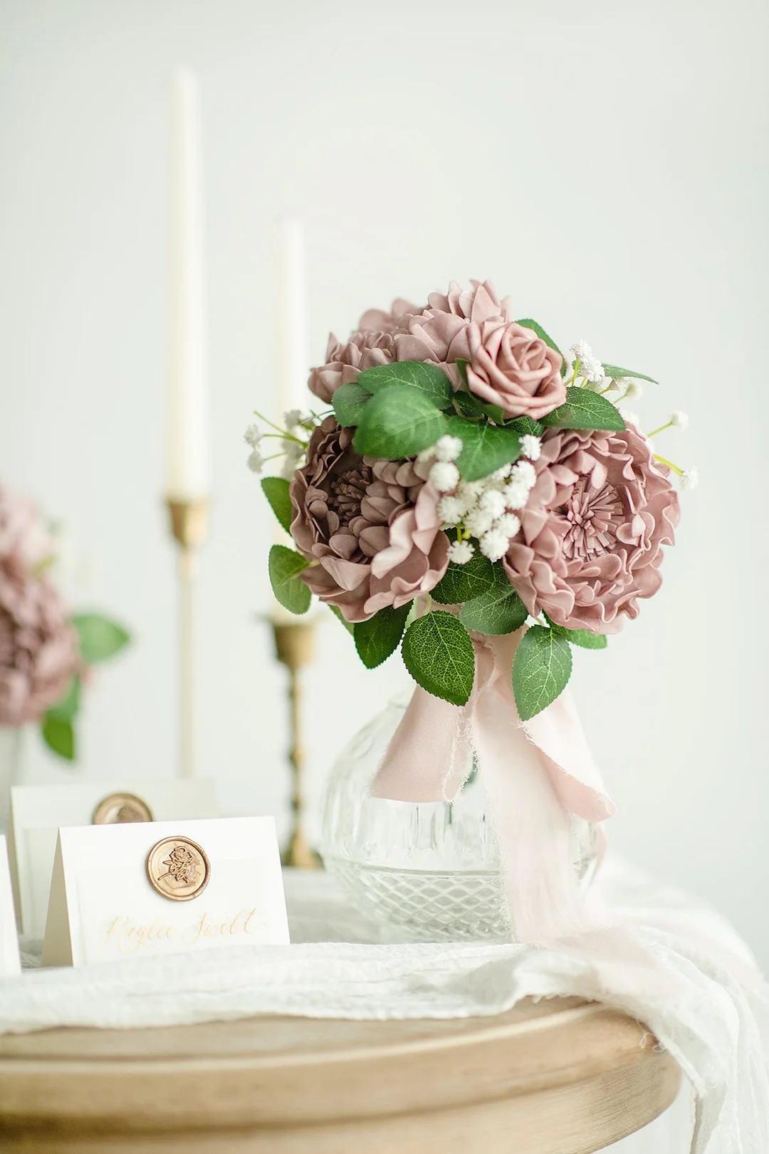 4" Foam Blooming Peony with Stem - 8 Colors