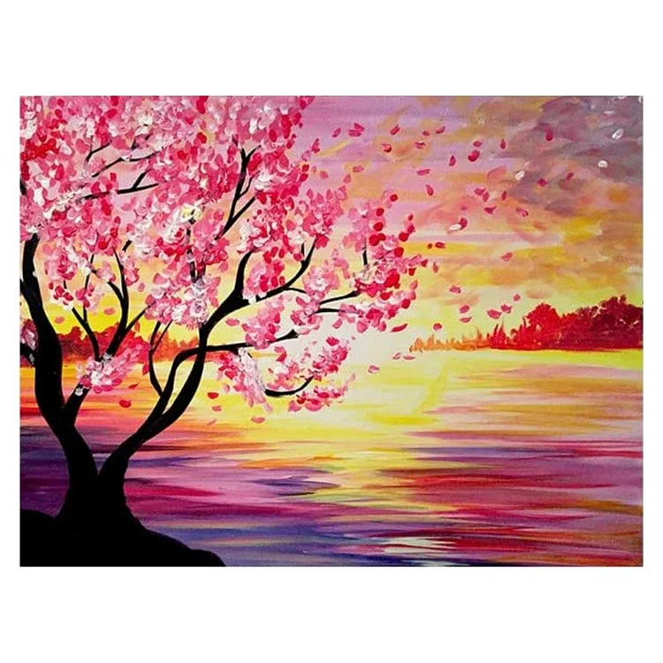 Tree - 11CT 3 Strands Threads Printed Cross Stitch Kit - 40x50cm(Canvas)