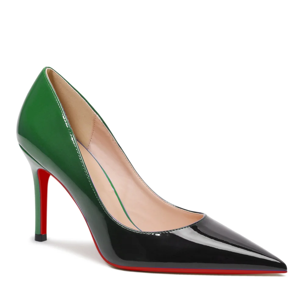 Classic 3.5" Middle Heels Red Bottom Shoes Women Daily  Pumps-MERUMOTE