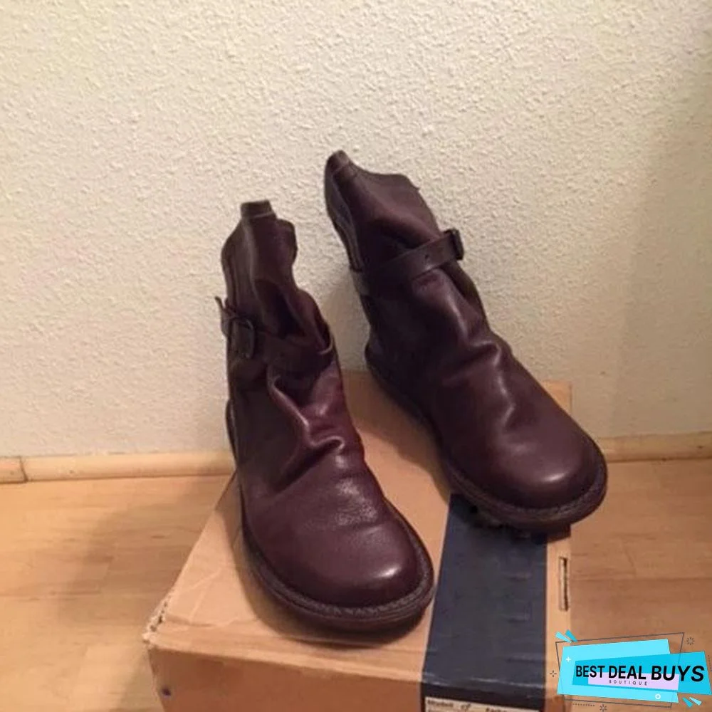 Men's Retro Soft Leather Ankle Boots