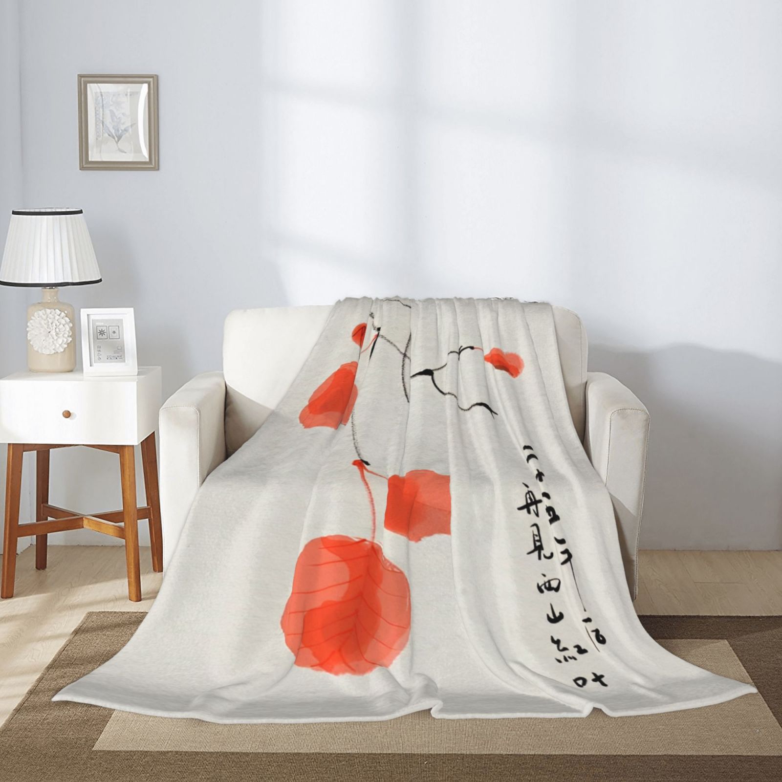 Comstylish Vintage Floral Art Flannel Blanket