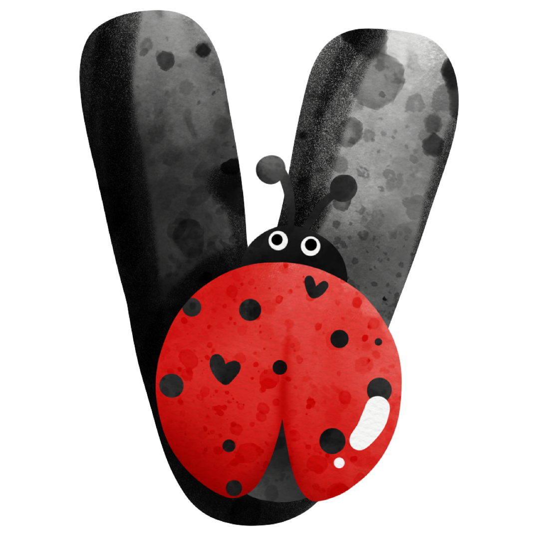 Diamond Painting - Full Round/Square Drill - Ladybug Alphabet(30*30 - 50*50cm)