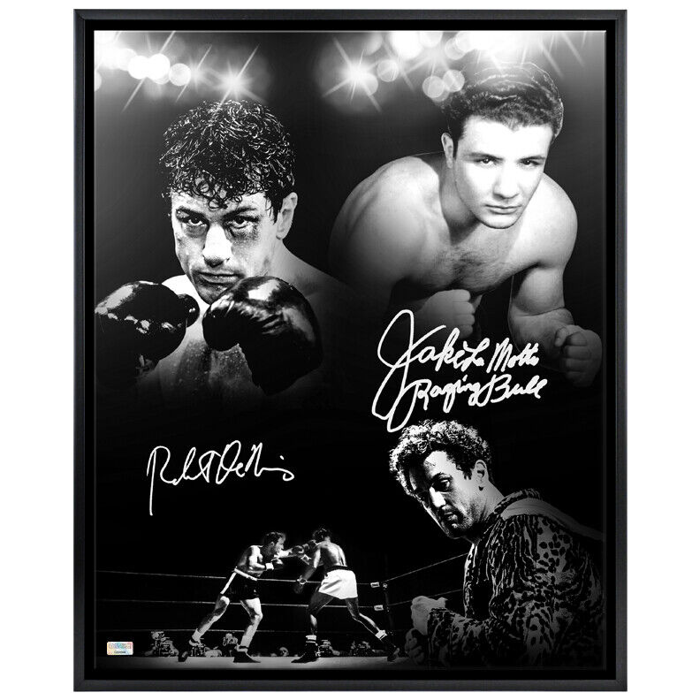 Robert De Niro, Jake LaMotta Autographed Raging Bull 16×20 Framed Canvas Giclée