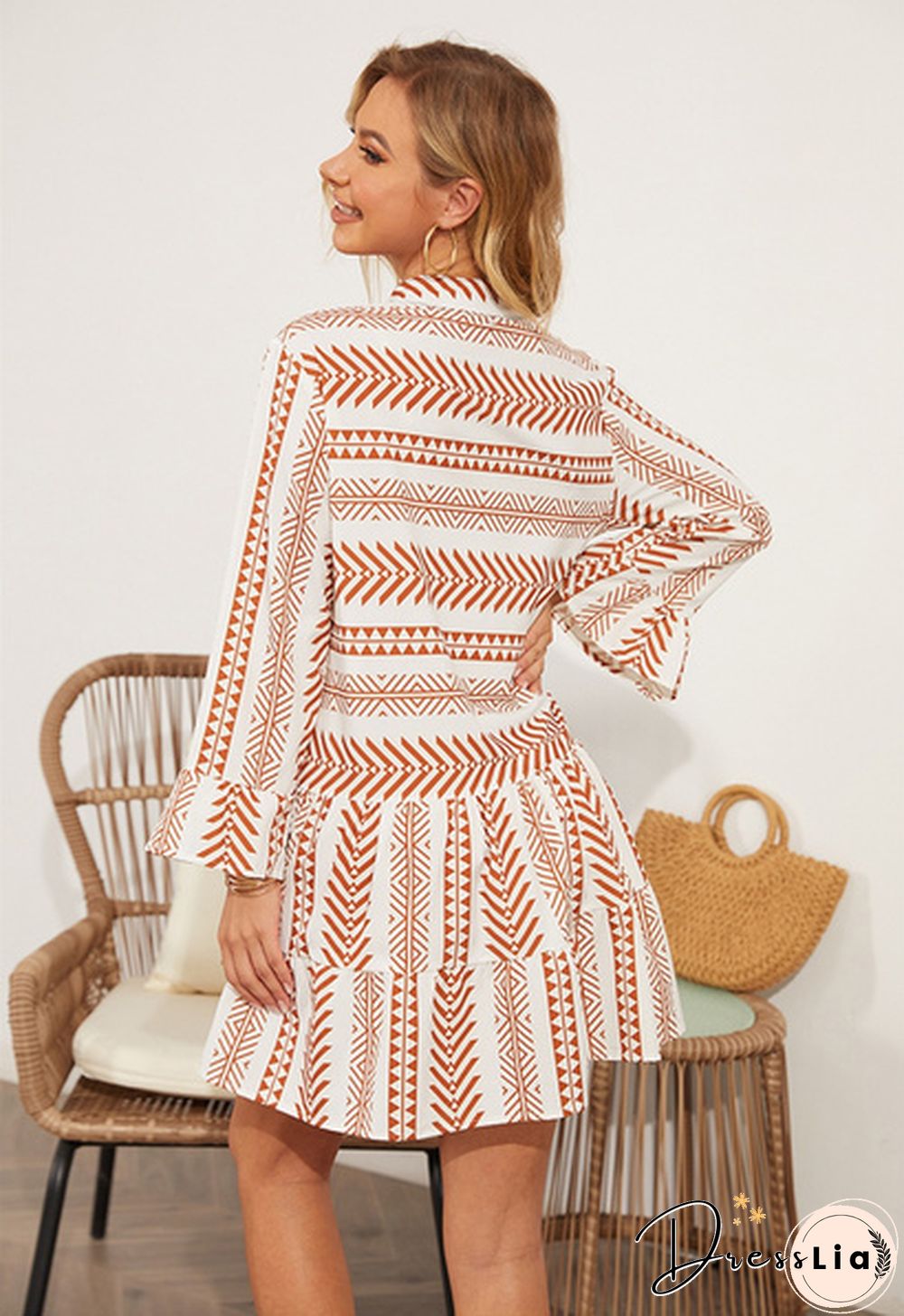 Spring Autumn New Women's Fashion Turn-down Collar Shirt Dress Floral Printed Patchwork Dress Plus Size Women Clothing Loose Mini Dress