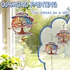 2pcs DIY Diamond Painting Life Tree Wind Chimes Crystal Window Suncatcher Craft Set Birthday Gifts Home Garden Decor