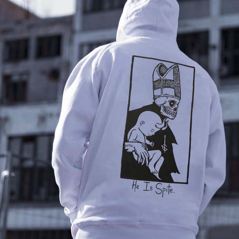 He Is Spite Printed Men's Casual Hoodie