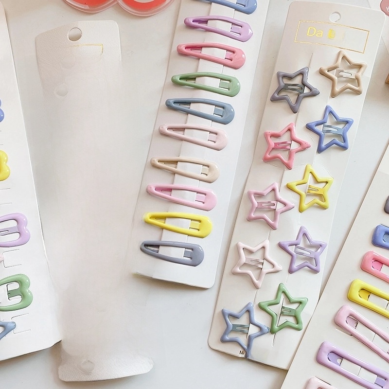 Sweet BB Clip Cream Color Broken Hair Headdress Oil Drop Cute Hair Clip Children's Bangs Paint Edge Clip Candy Color