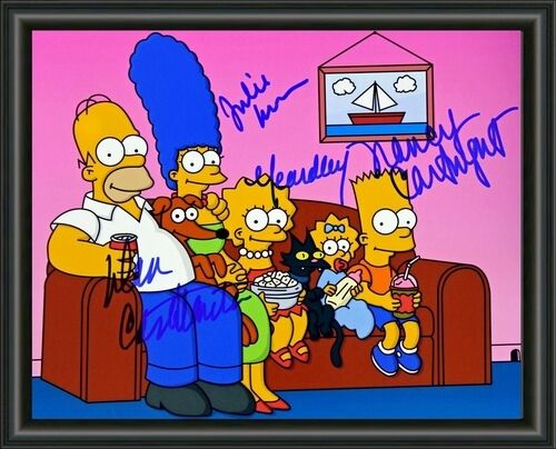 THE SIMPSONS CAST FULLY SIGNED Photo Poster painting - A4 AUTOGRAPHED Photo Poster painting POSTER -  POST