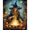 Halloween Witch - 11CT Stamped Cross Stitch - 40*50cm - Halloween