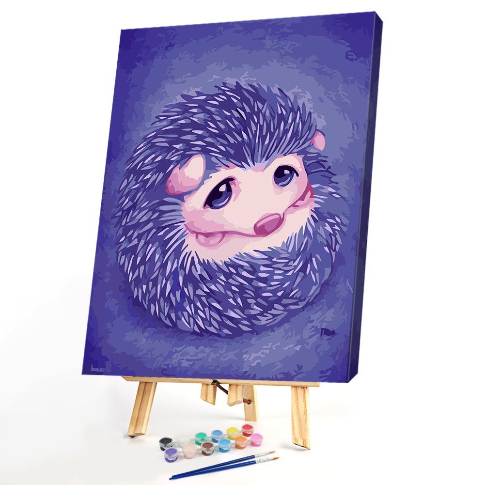 

30*40CM Paint By Numbers-Purple Hedgehog, 501 Original