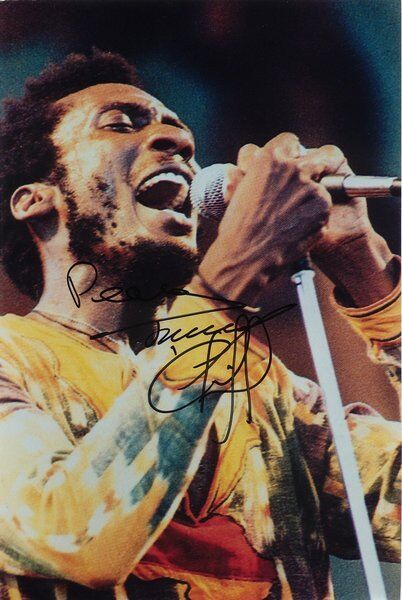 Jimmy Cliff 1948- genuine autograph 8x12