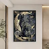 Moon Cat-11CT/14CT Stamped/Counted Cross Stitch 40*60cm(Big Size)