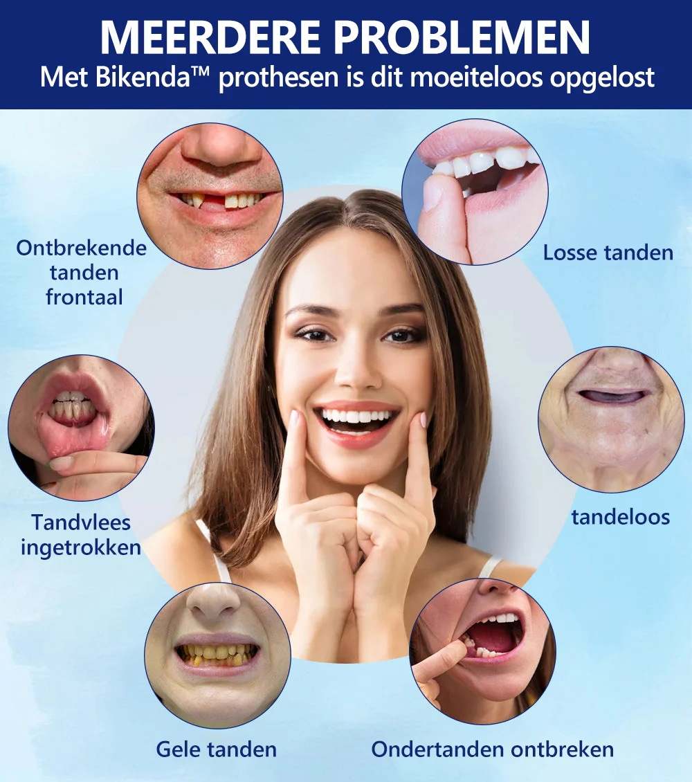 𝐵𝑖𝑘𝑒𝑛𝑑𝑎&trade; Silicium Prothese Meetset🦷（👩&zwj;🔬 Erkend door de Belgische Tandheelkundige Vereniging en goedgekeurd door FAMHP）
