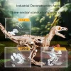 Velociraptor Mechanical Wooden Dinosaur Model