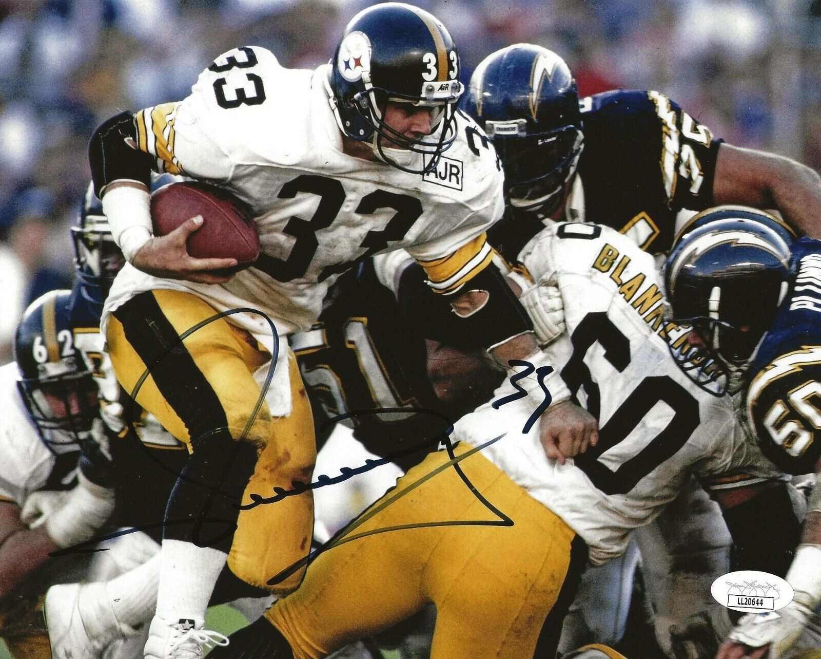 Merril Hoge signed Pittsburgh Steelers 8x10 Photo Poster painting autographed JSA