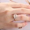 18K White Gold & Yellow Gold 4.5ct Old Mine Cut & Step cut Eldorado Lab Diamond Three Stone Ring