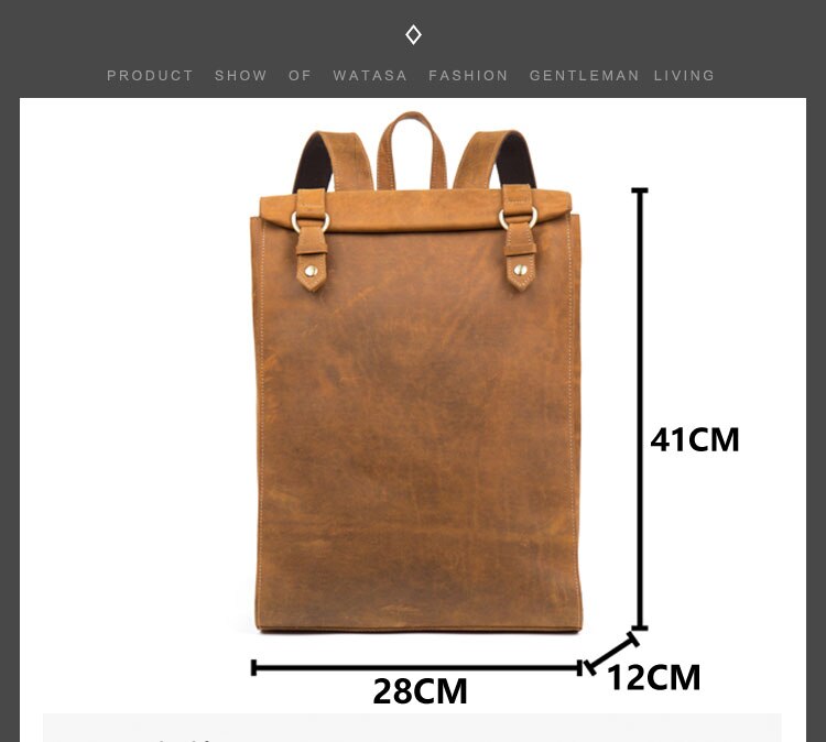 Dimensions of Leather Backpack