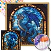 (40*40cm)Dragon - Round Partial AB Drill Diamond Painting