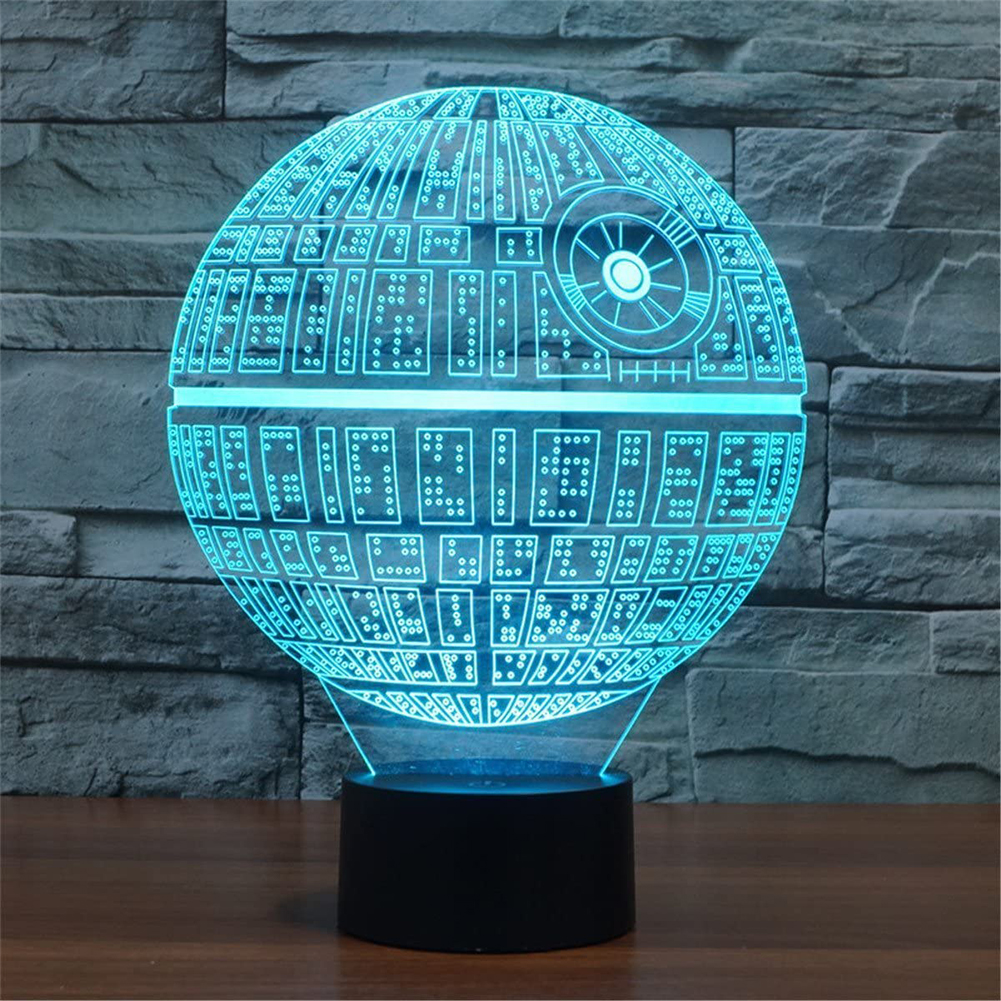 

LED Acrylic Visual Stereo Touch Control Black Base-3D Night Light, 501 Original