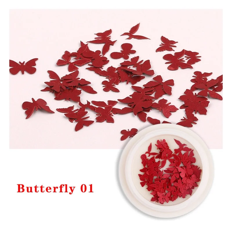 Spring Summer Flower Nail Decoration Wood Pulp Paper Mini Daisy Simulation Flower Butterfly Fashion DIY Nail Art Design Charm