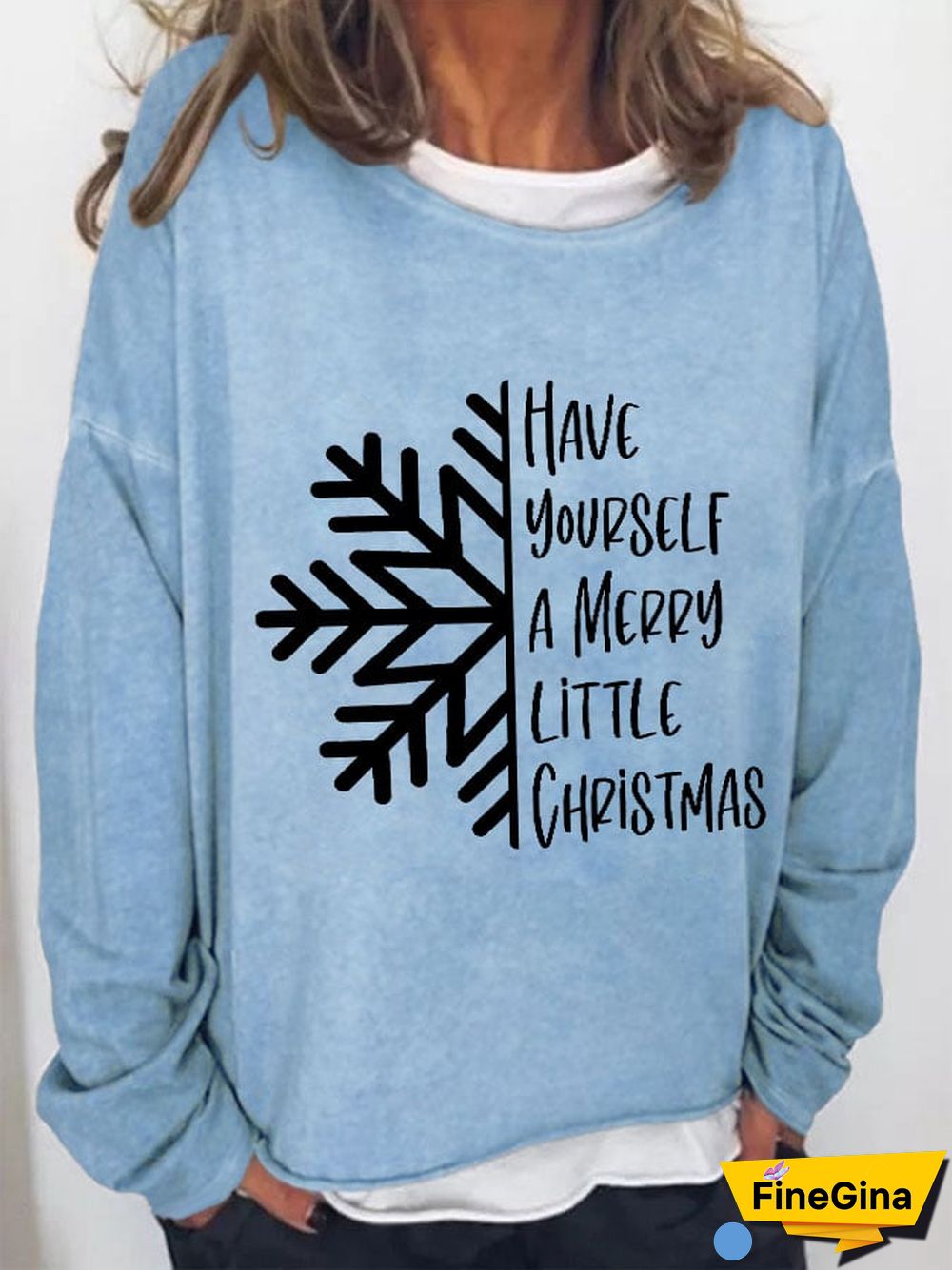 Women's Have Yourself A Merry Little Christmas Print Casual Sweatshirt