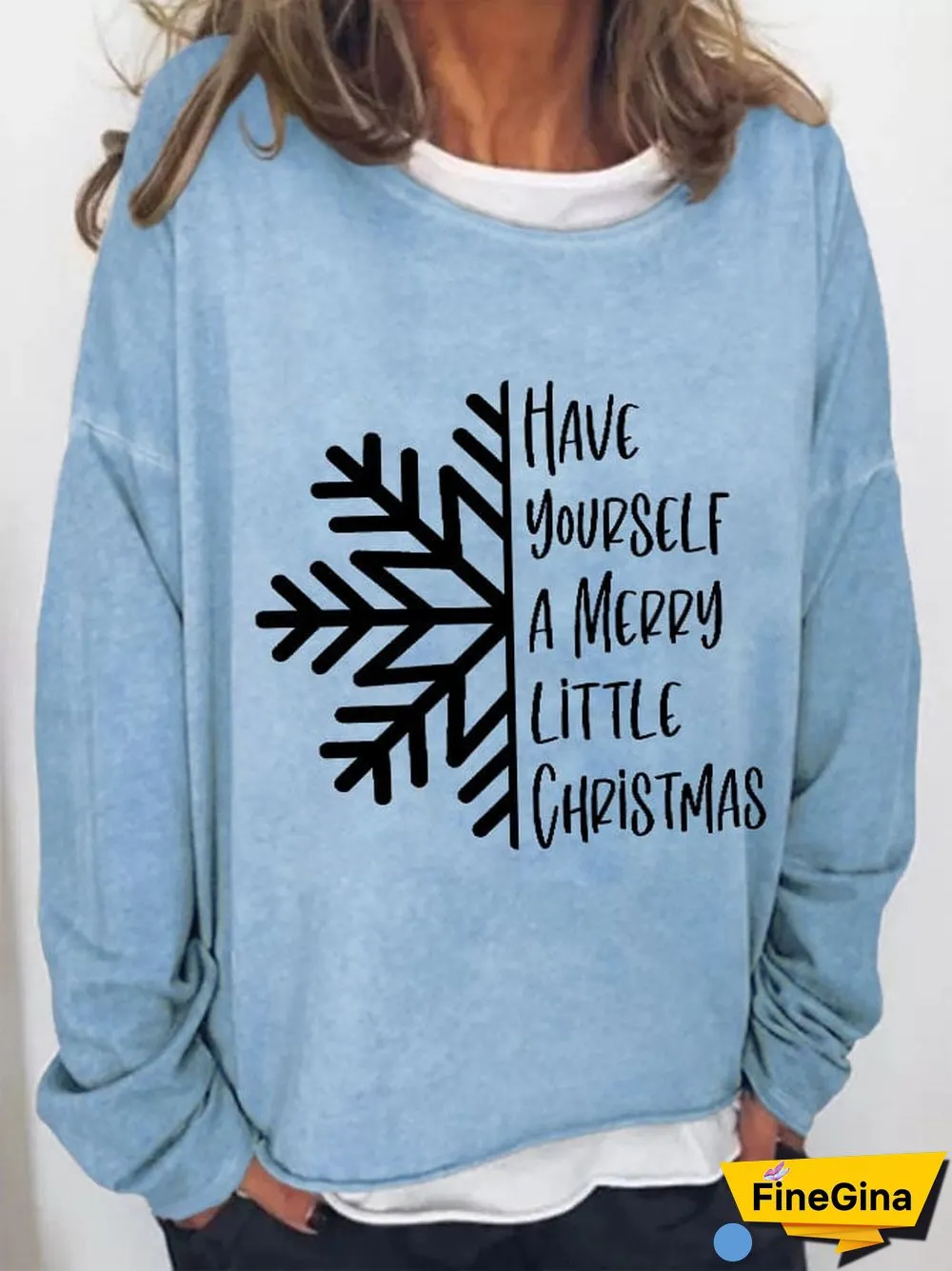 Women's Have Yourself A Merry Little Christmas Print Casual Sweatshirt