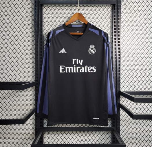 Retro 16/17 Real Madrid Third Away Long Sleeve Football Shirt Thai Quality