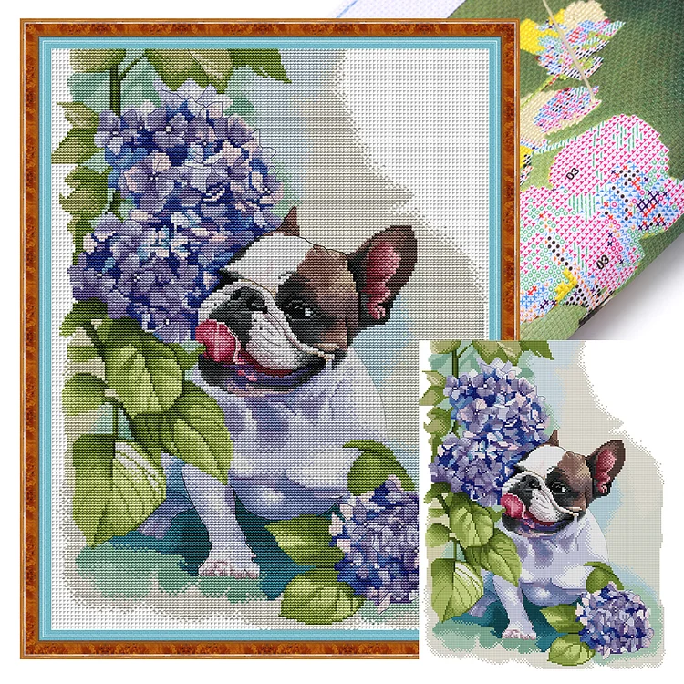 Joy Sunday-Bulldog Ii (37*47cm) 14CT Stamped Cross Stitch gbfke