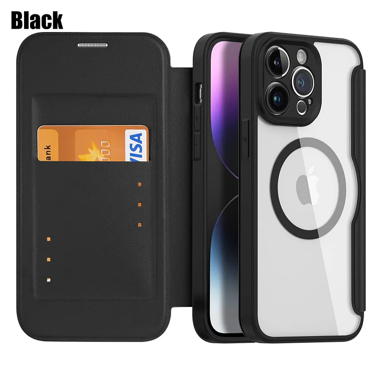 For iPhone Series Anti-theft Magnetic Card-type Mobile Phone Case