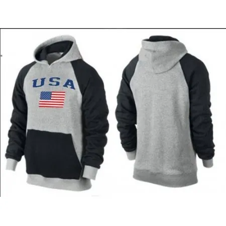 Olympic Team USA Pullover Hoodie Grey & Black XRB0