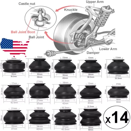 Dronehint x14 Car Ball Joints Assemblies Rods Boot Cover Control Arms Suspension Parts Kit (For: GMC) Parts