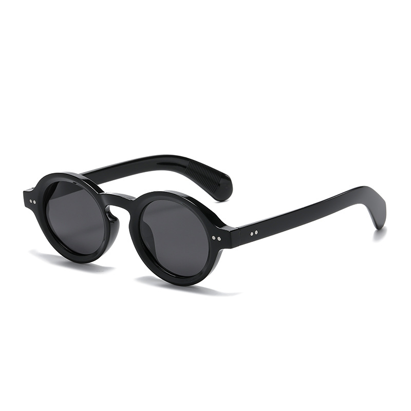 Steampunk Small Frame Vintage Round Polarized Sunglasses Women For Men Luxury Brand Designer Sun Glasses Popular Rivet Shades