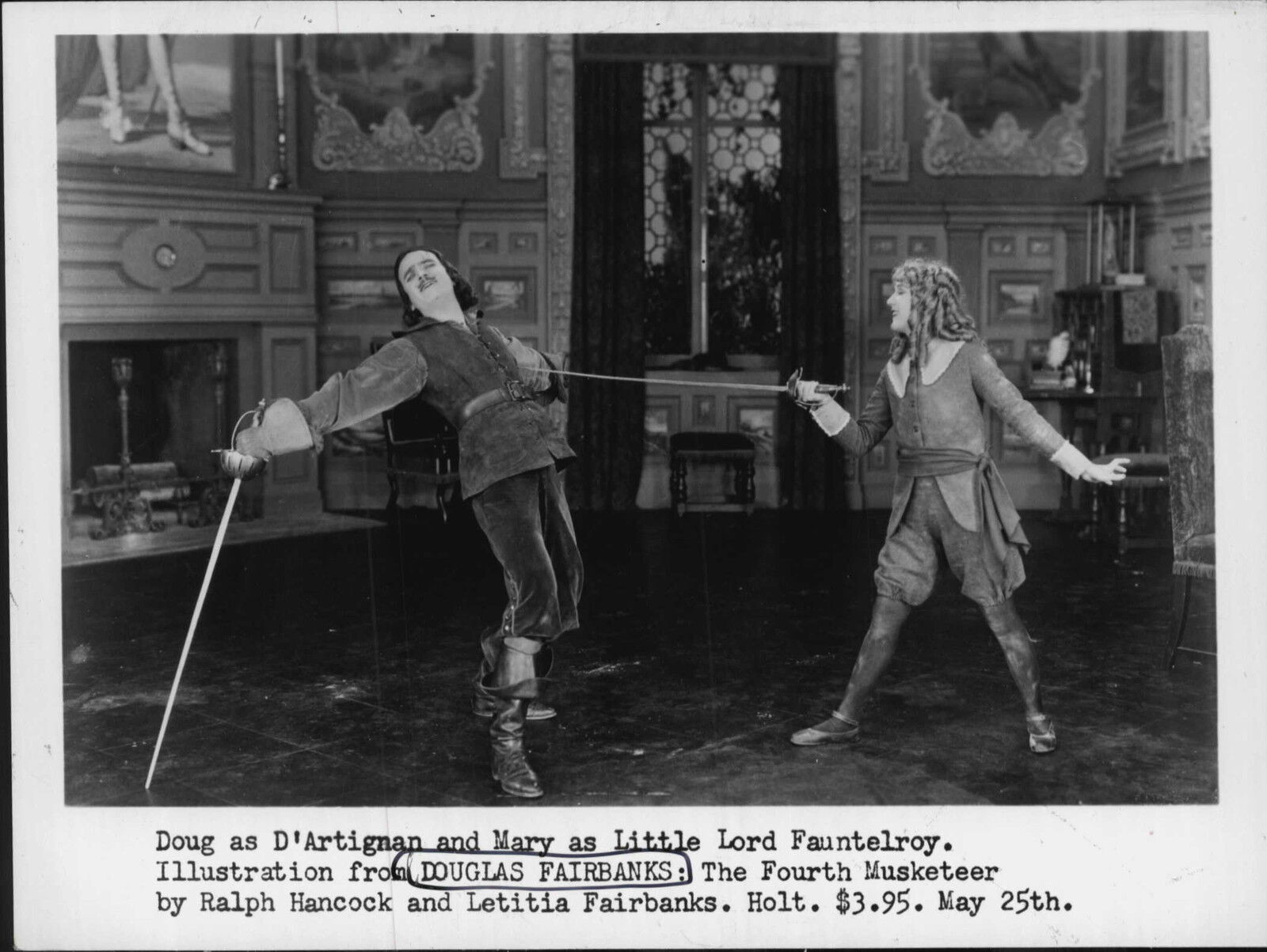 Douglas Fairbanks Sr. The Fourth Musketeer Movie Press Photo Poster painting