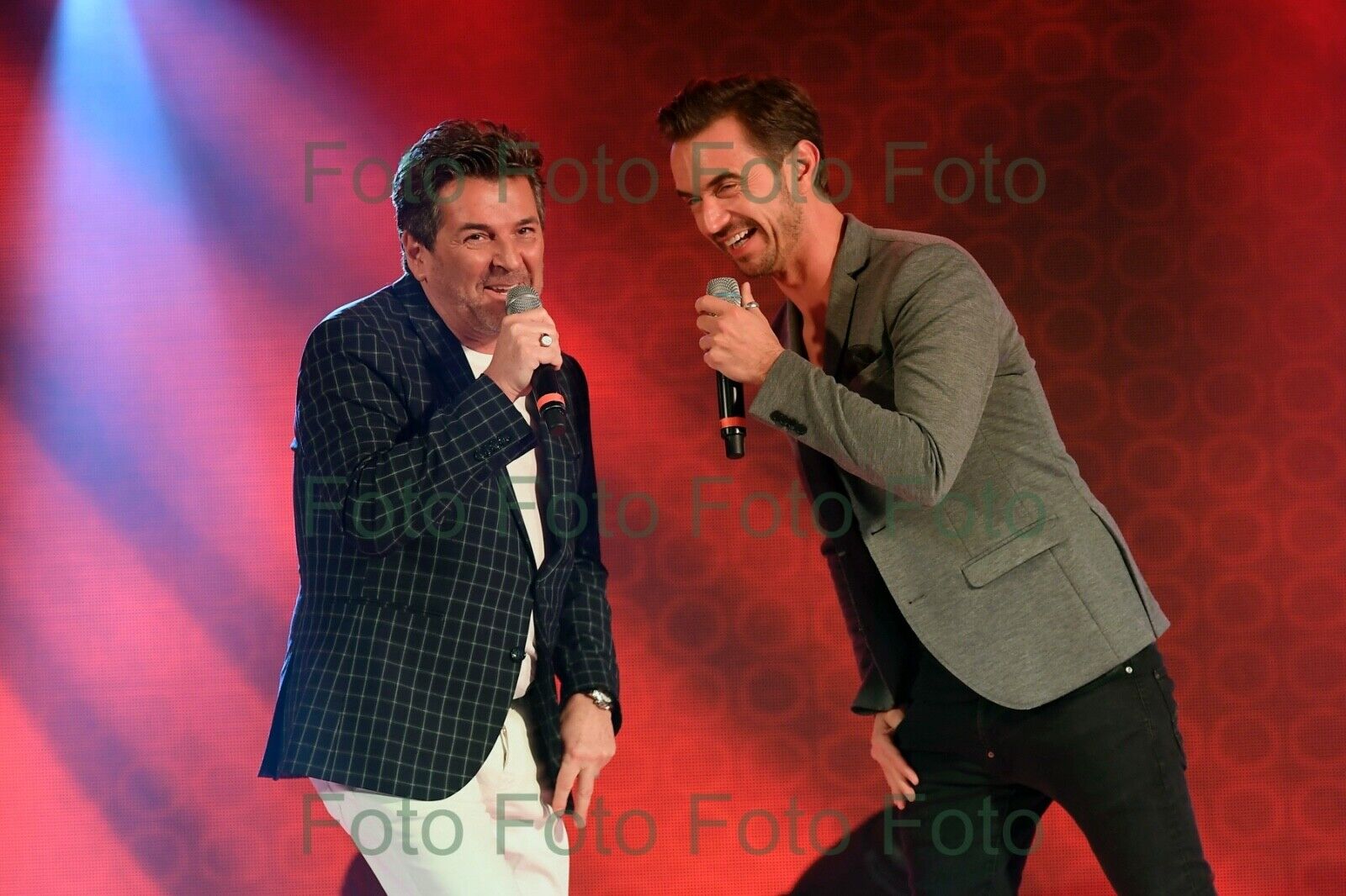 Thomas Anders - Florian Silbereisen Photo Poster painting 20 X 30 CM Without Autograph (Be-1