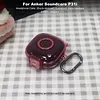 TPU Earphone Case Fit for Anker Soundcore P31i with Safety Lock and Carabiner TPU Shockproof Cover Anti Drop Earbuds Accessories