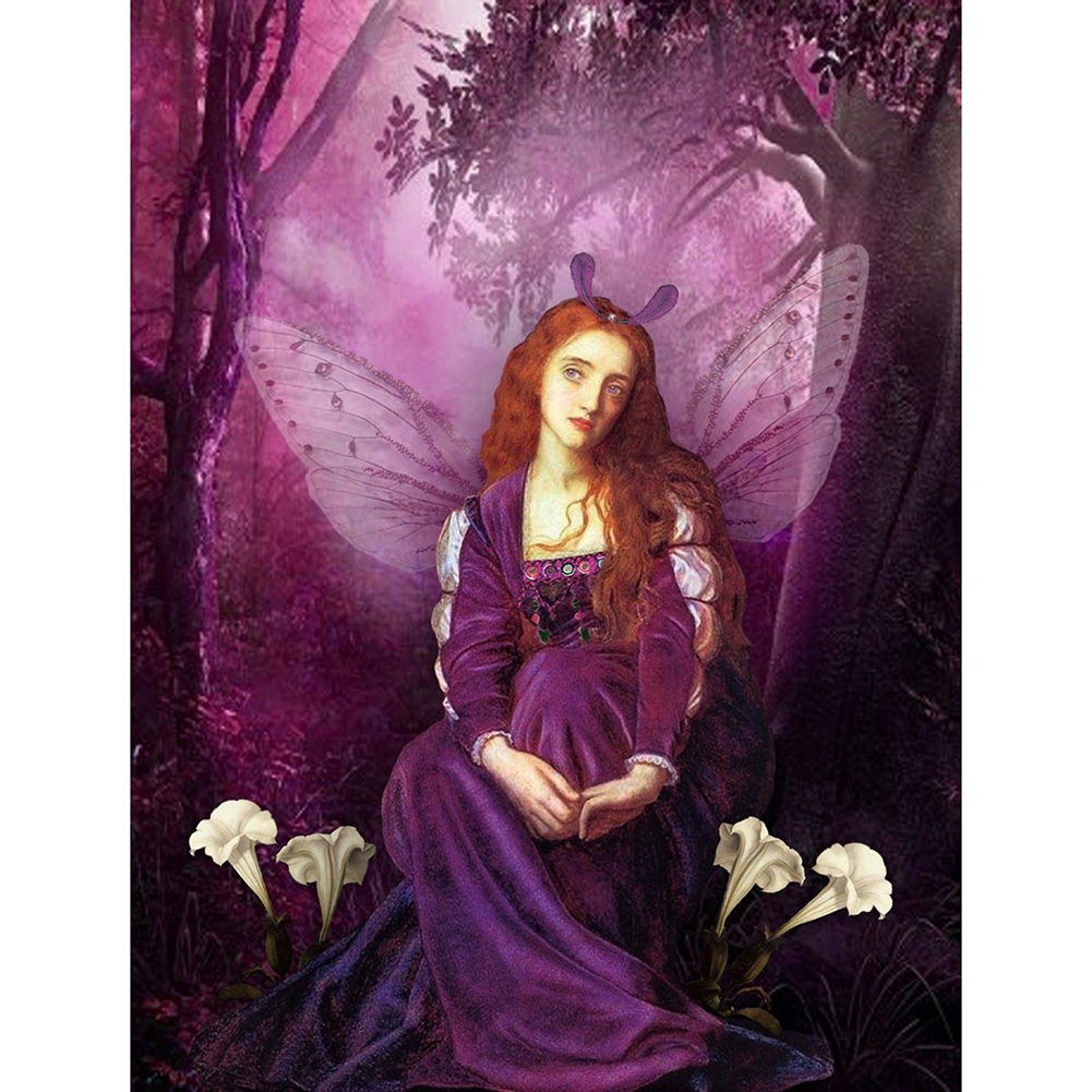 

40*50CM - Round Drill Diamond Painting - Fairy Girl, 501 Original