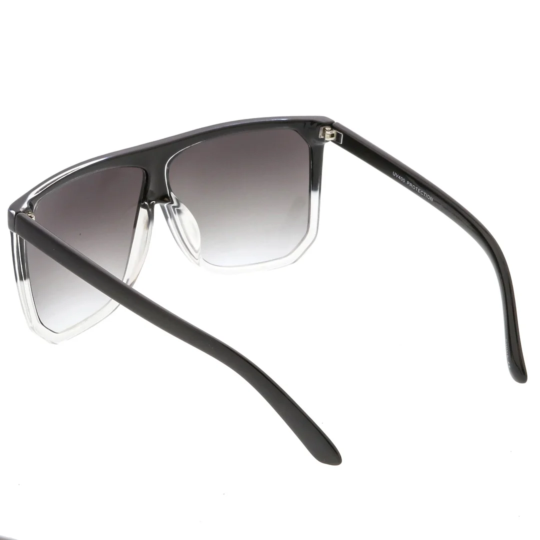 Oversize Two Toned Flat Top glasses With Square Lens 62mm