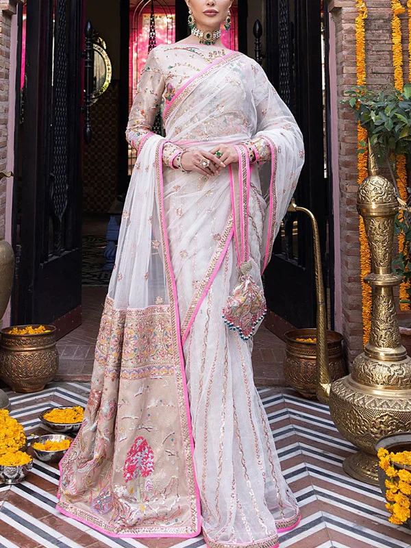 Luxurious Embroidered Gemstones Women's Suit
