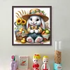【Only 6pcs】Bunny In Easter Straw Hat-11CT Stamped Cross Stitch 45*45cm