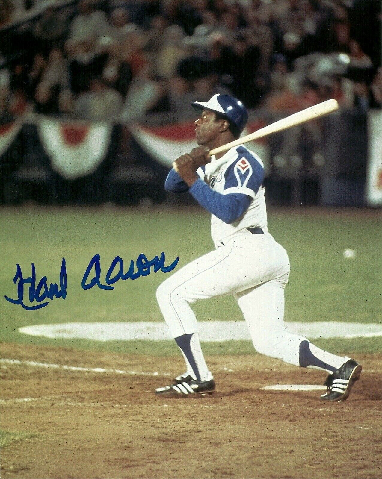 Hank Aaron Autographed Signed 8x10 Photo Poster painting MLB HOF The Hammer Braves REPRINT .