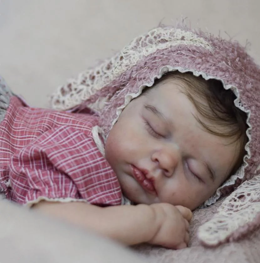 20" Cute Sleeping Reborn Baby Doll Girl With Silicone Vinyl Body Named Celeste
