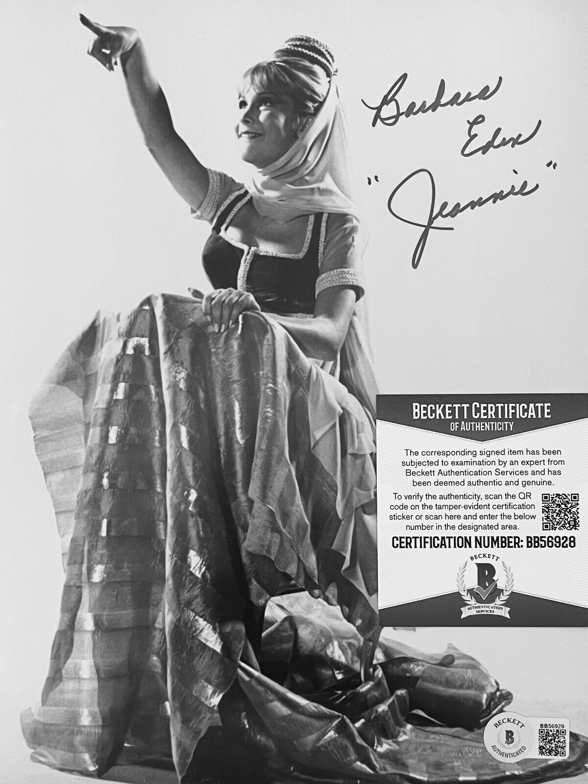 Barbara Eden I Dream of Jeannie Original Autographed 8x10 Photo Poster painting w/Beckett COA 36